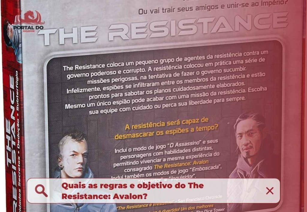 Quais as regras e objetivo do The Resistance: Avalon?