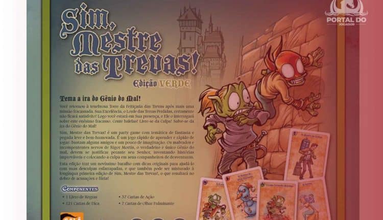 Conheça o jogo de tabuleiro Sim, Mestre das Trevas! e saiba como jogar. Fonte/Reprodução: Galápagos